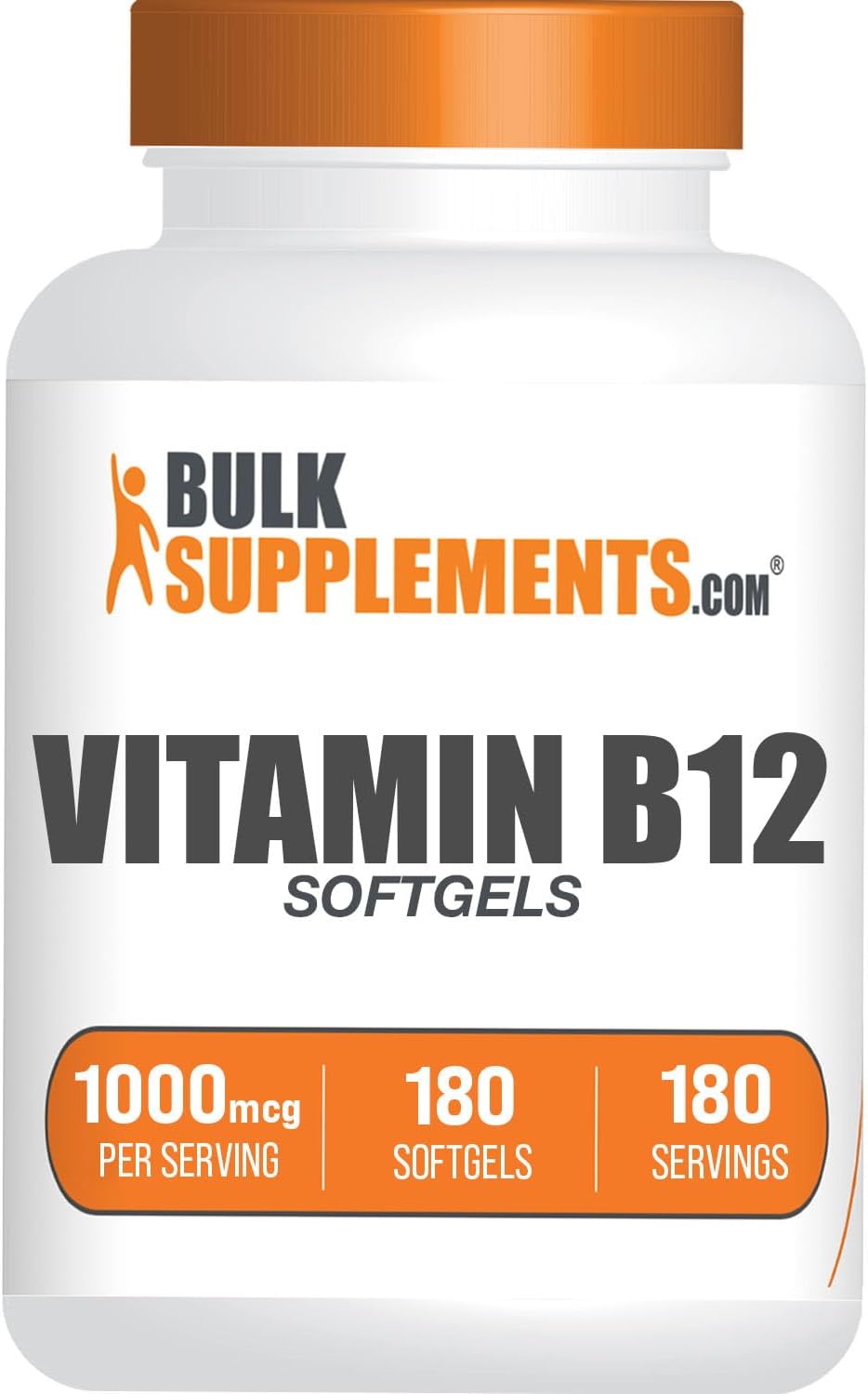 Vitamin B12 1000 mcg Softgels - Cianocobalamina - 180 Cápsulas Blandas