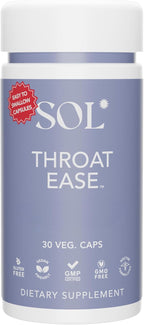 Throat Ease Suplemento – Alivio para la Garganta, Bardana y Perilla, 60 Cápsulas