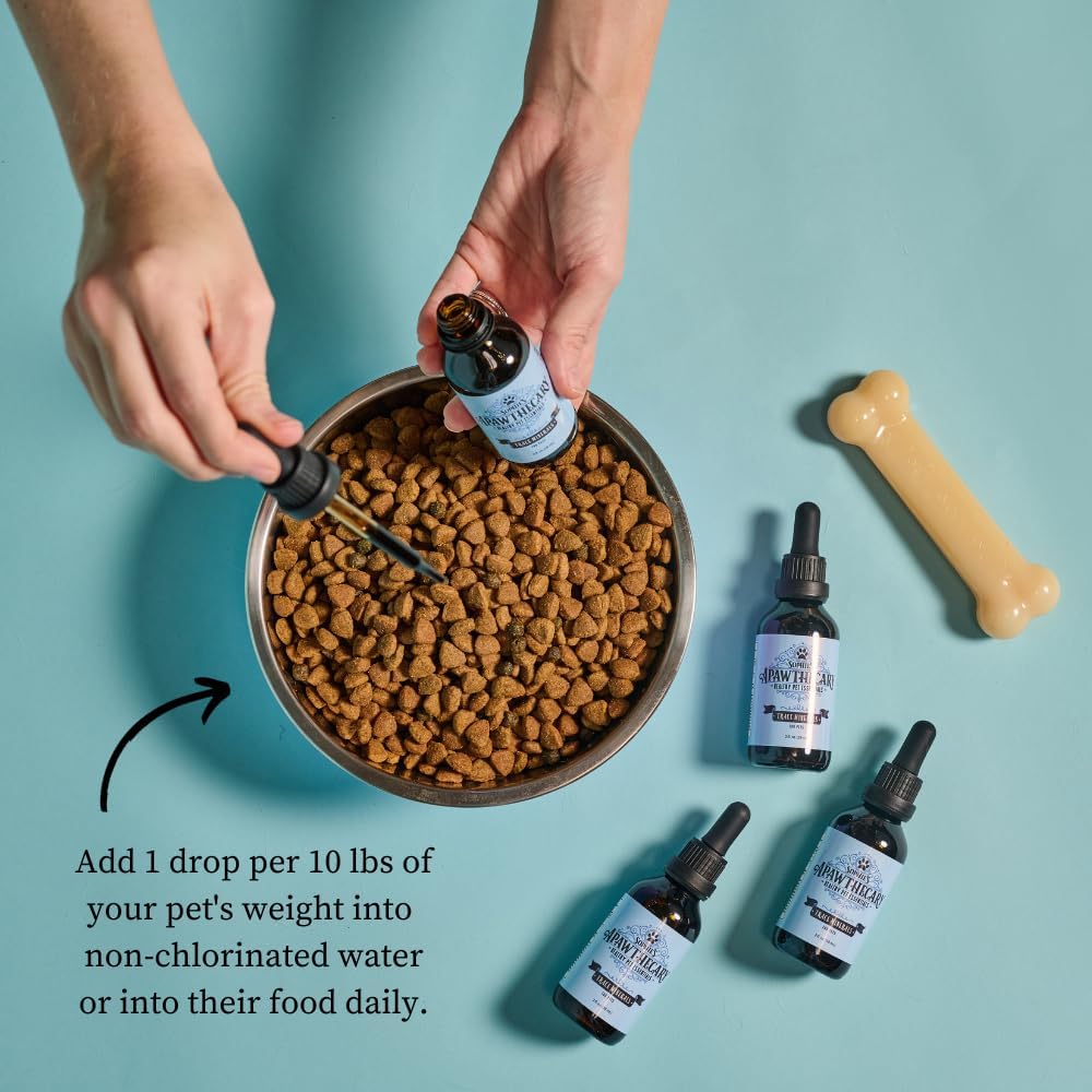 Sophie's Apawthecary Trace Minerals for Pets - 70+ Minerales Esenciales con Ácido Fúlvico - 60 ml