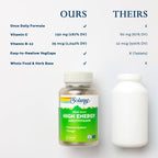 SOLARAY Multivitamínico Diario de Alta Energía, Sin Hierro, con Base de Alimentos Integrales y Hierbas, para Hombres y Mujeres, 90 Cápsulas Vegetales