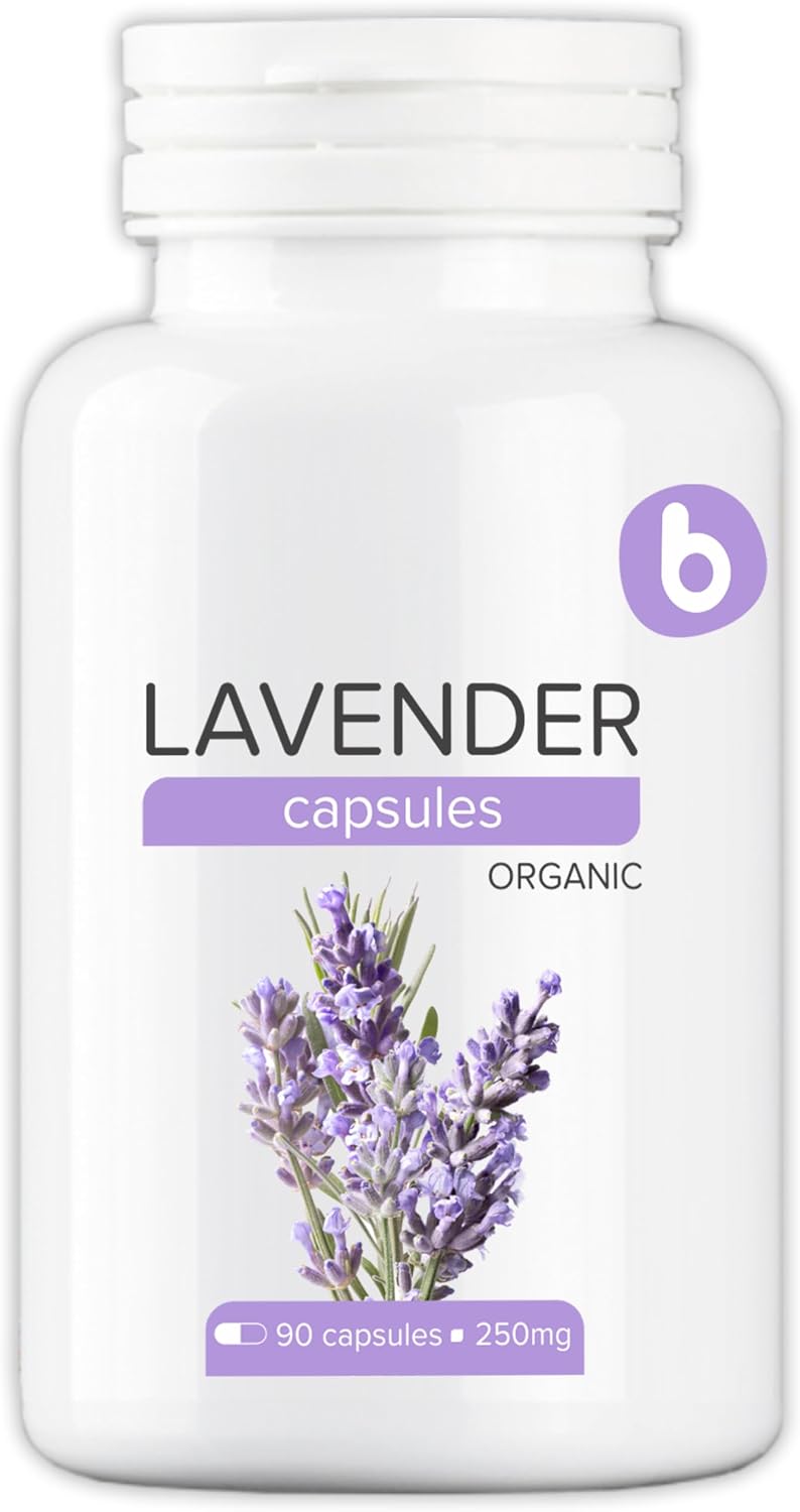Cápsulas de Lavanda Orgánica - 90 Cápsulas Veganas para Relajación y Bienestar