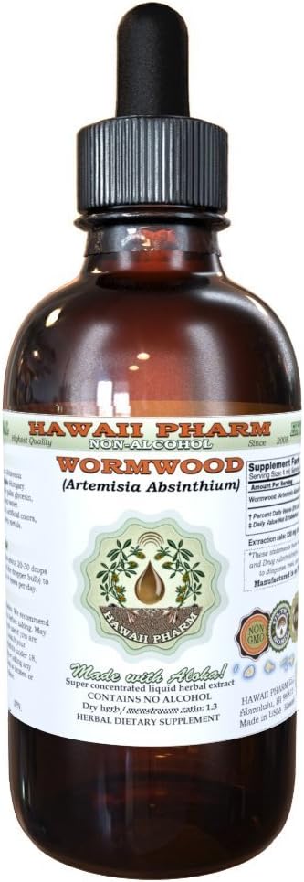 Extracto Líquido de Artemisa (Artemisia Absinthium) sin Alcohol - Glicerita de Hierba Seca, 60 ml