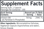 Kirkman – P-5-P (Piridoxal 5-Fosfato, Metabolito de Vitamina B6) 50 mg - Hipoalergénico 100 Cápsulas