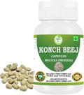 Kaunch Beej 500mg | 60 Cápsulas Veganas | Extracto Puro de Mucuna Pruriens | Suplemento Ayurvédico Tradicional para Vitalidad y Energía | Sin OGM y Sin Gluten