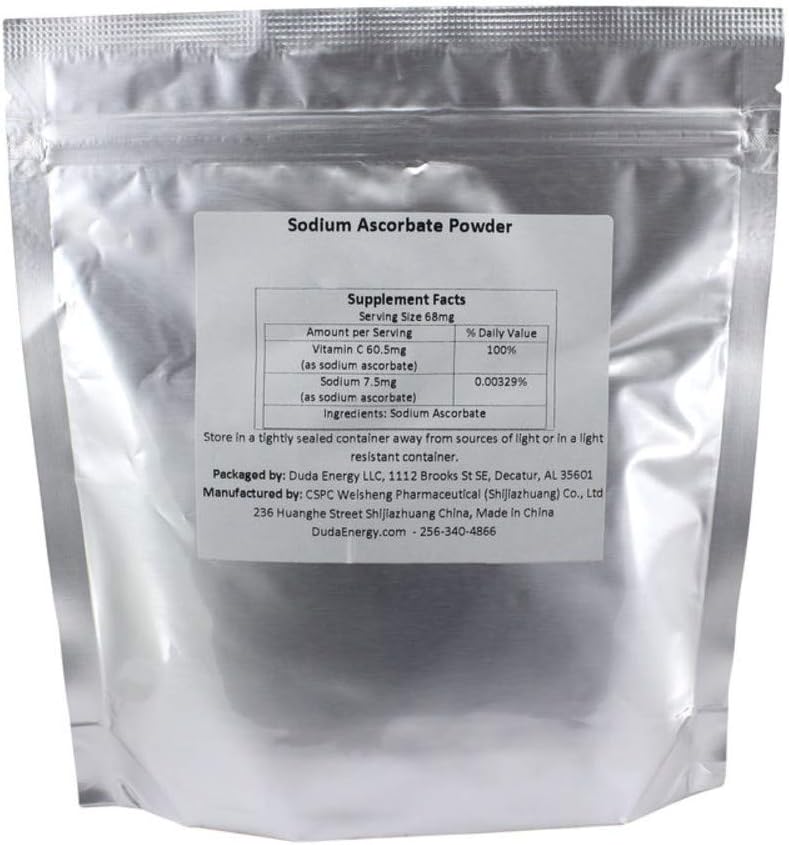 Sodium Ascorbate Powder - Pure Vitamin C - 227 g (8 oz) - Food Grade, Non-GMO
