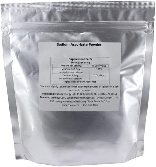 Sodium Ascorbate Powder - Pure Vitamin C - 227 g (8 oz) - Food Grade, Non-GMO