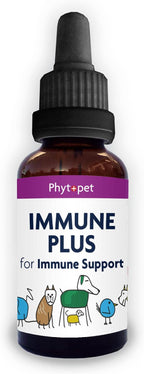 Phytopet Immune Plus - Suplemento herbal 100% natural de 30 ml para el sistema inmunitario de mascotas