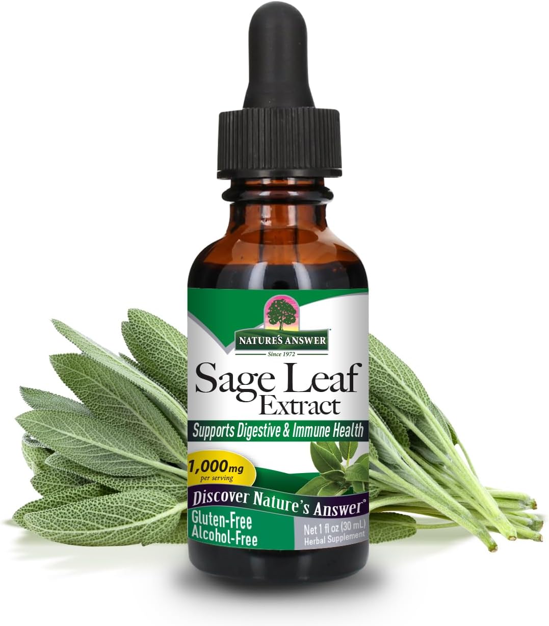 Nature's Answer Extracto Líquido de Salvia Sin Alcohol - 30ml