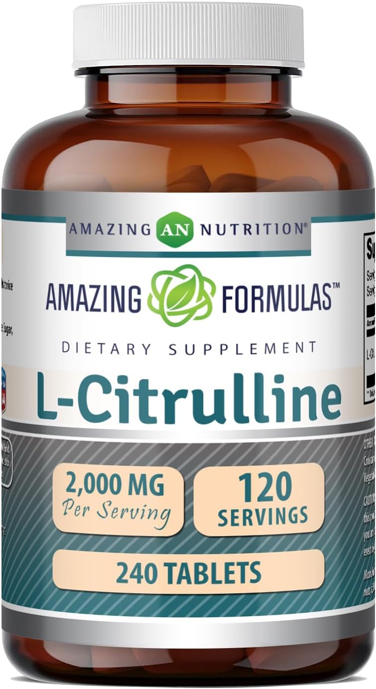 Amazing Formulas L-Citrulina 2000 mg por dosis, 120 comprimidos