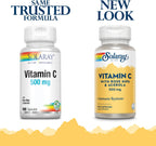 SOLARAY C con Escaramujo y Acerola, Cápsulas de 500 mg, 100 unidades