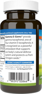 Carlson - Gamma E-Gems, Gamma Tocopherol 465 mg, Heart Health & Optimal Wellness, Antioxidant, 60 Soft gels