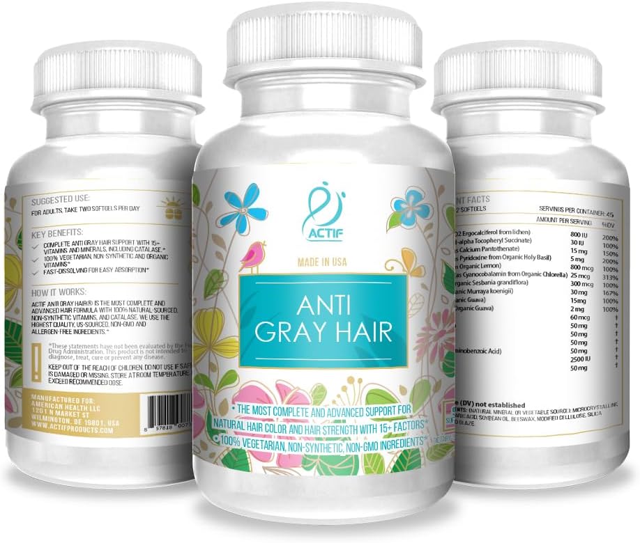 ACTIF Anti-Gray Hair Mega Support for Women - 90 Cápsulas