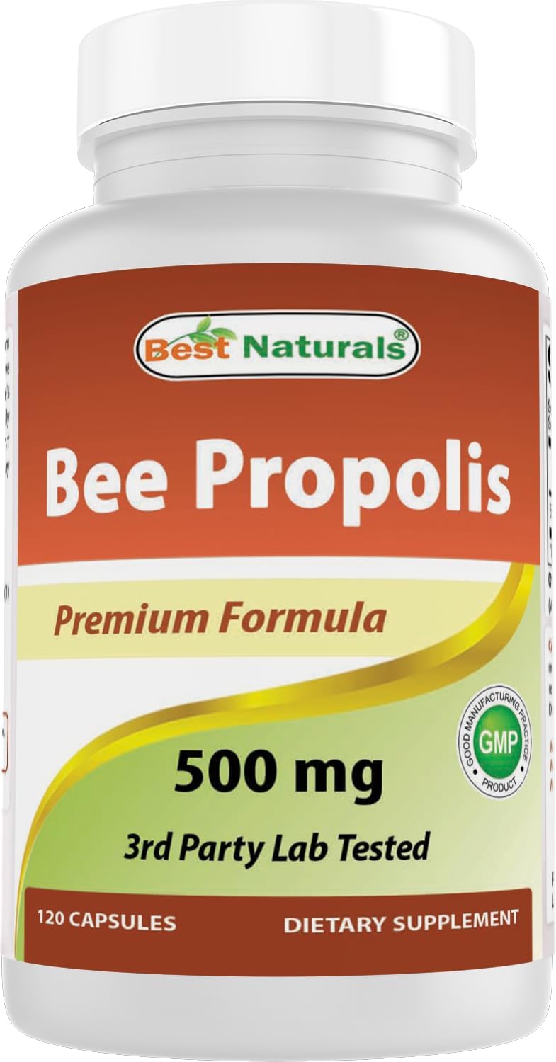 Best Naturals Propóleo de Abeja 500 mg, 120 Cápsulas