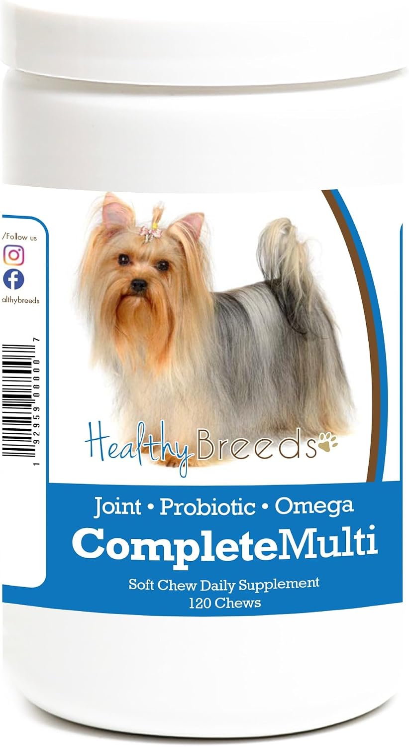 Healthy Breeds Yorkshire Terrier Multivitamínico Completo Masticable Blando 120 unidades