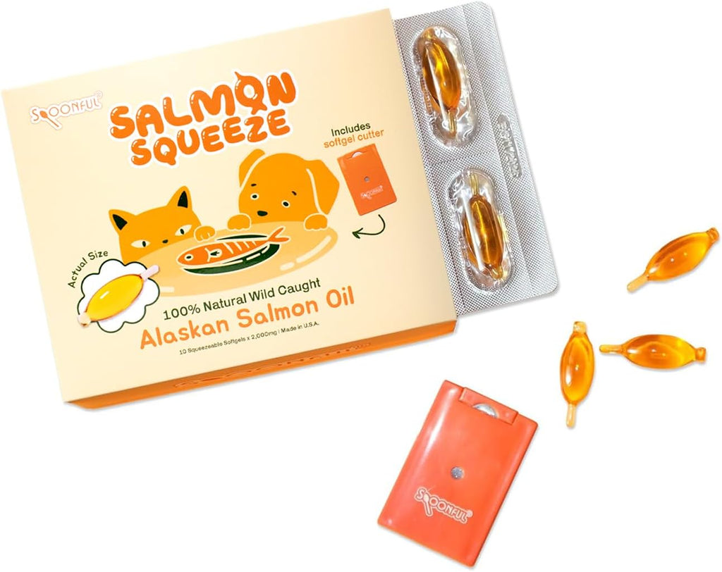 Spoonful Salmon Squeeze - Aceite de Salmón Salvaje de Alaska 2000 mg, 60 perlas
