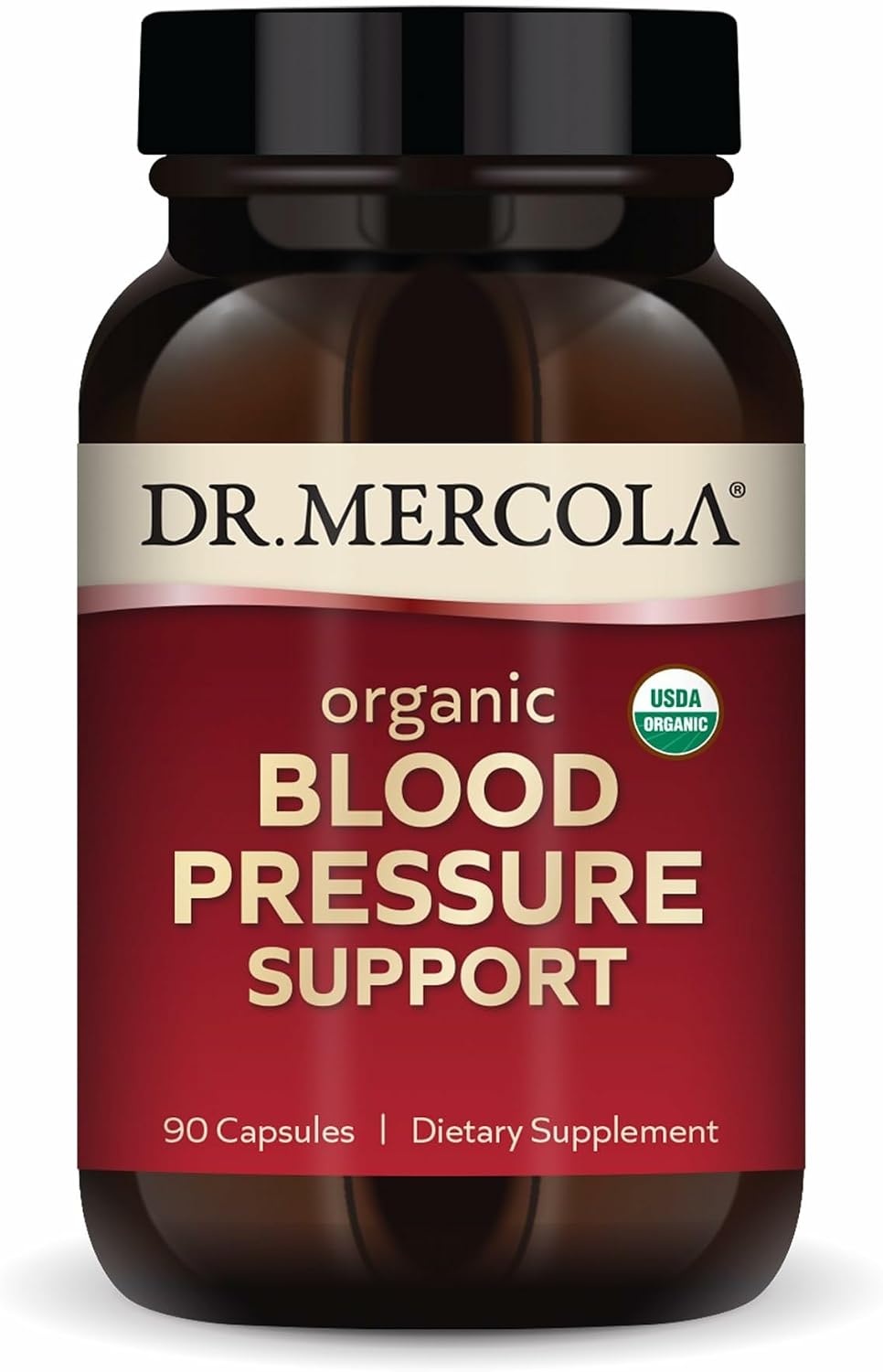 Dr. Mercola Organic Blood Pressure Support - Extracto de Semilla de Uva de Alta Potencia - 90 Cápsulas