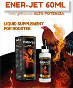 VITOFARMA Ener-Jet Energy Booster para Gallos - Multivitamínico Líquido Natural 60 ml