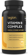 LEGION Vitamin B-Complex (120 Cápsulas) - Complejo de Vitaminas B con Colina e Inositol - Vegano