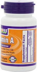NOW Foods Vitamina A 25.000 UI, 100 Cápsulas Blandas (Pack de 4)