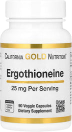 California Gold Nutrition Ergothioneine, 25 mg, 90 Cápsulas Vegetales