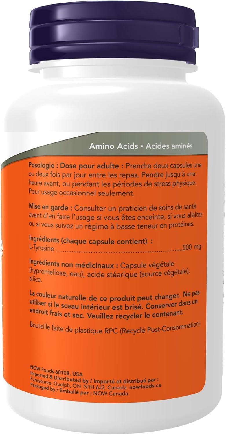NOW Foods L-Tirosina 500 mg - 120 Cápsulas