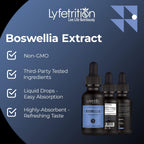 Lyfetrition Boswellia 455 mg - Extracto Líquido 118 ml - 220 Porciones - Alta Absorción - No Modificado Genéticamente - Certificado GMP - Sin Crueldad