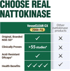 LABO Nutrition VesseCLEAR CX Nattokinase NSK-SD con Gamma Oryzanol - 90 DRcaps Veganos