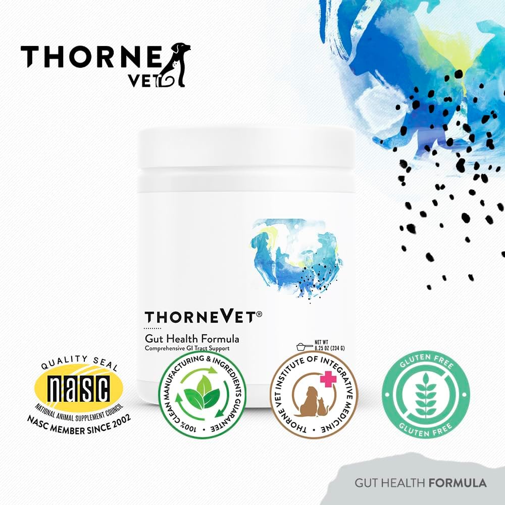 ThorneVET Gut Health Formula – Soporte Gastrointestinal para Perros, Gatos y Caballos, 180 Dosis