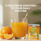 Vitamina C + Zinc Polvo Efervescente Sabor Naranja – 30 Sobres – Complemento Alimenticio para el Sistema Inmunitario