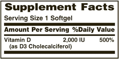 Nature's Bounty Vitamina D3 2000 IU, 150 – La vitamina D contribuye al mantenimiento de los niveles normales de – Image 2