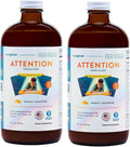 LIQUIDHEALTH Attention, Multivitamínico Líquido para Niños y Adolescentes - Sabor Mango-Mandarina, Vegano, Sin Azúcar (Pack de 2)