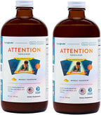 LIQUIDHEALTH Attention, Multivitamínico Líquido para Niños y Adolescentes - Sabor Mango-Mandarina, Vegano, Sin Azúcar (Pack de 2)