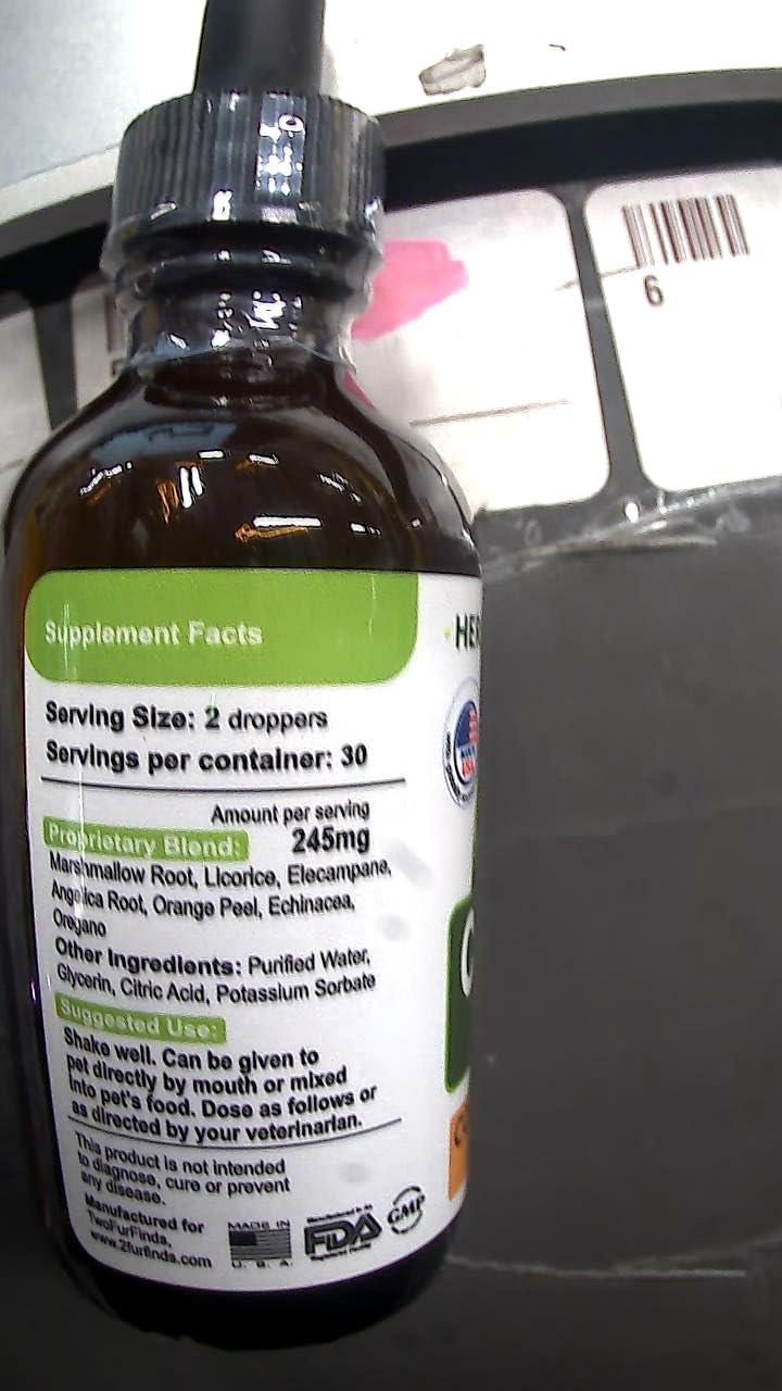Kennel Cough Treatment para Perros y Gatos - Alivio de la Tos - Gotas Herbales - 60 ml