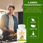 MUSCLE FOOD LABS C D Z Chewables - Vitamina C 1000 mg, Vitamina D3 y Zinc - 120 Comprimidos Masticables Vegetarianos