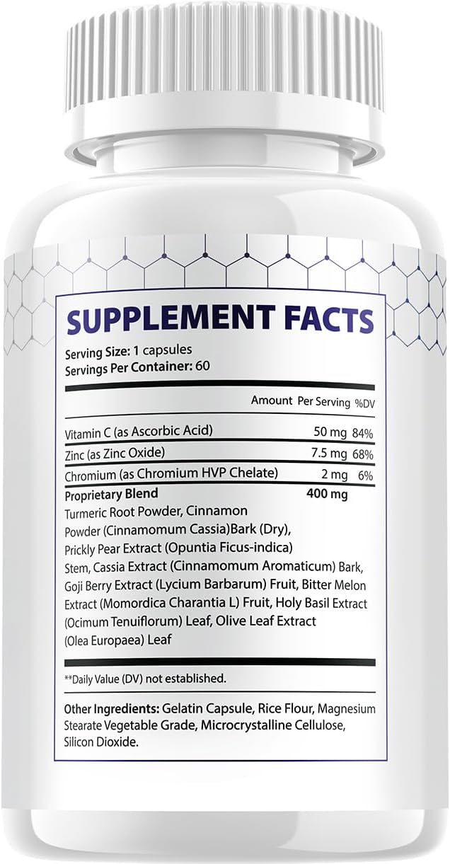 Gluctose Capsules – Suplemento Avanzado, Fórmula Natural (5 Paquetes - 300 Cápsulas)