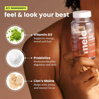 Mela Daily Essentials Multivitamínico para Mujeres con Melanina - Alta Dosis de Vitamina D3 y B12, Probióticos, Melena de León, Canela de Ceilán - Vegano, Sin Gluten, Sin OGM, Suministro para 30 Días (60 Cápsulas)