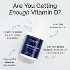 BRAINMD Dr Amen Vitamina D3 5000 UI, 100 Softgels - Colecalciferol de Alta Potencia - Sin Gluten