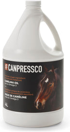 Canpressco Aceite de Camelina 4L con Bomba Dosificadora – Para Equinos, Caninos y Felinos