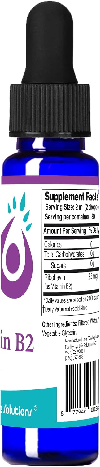 Life Solutions Suplemento de Vitamina B2 (Riboflavina)