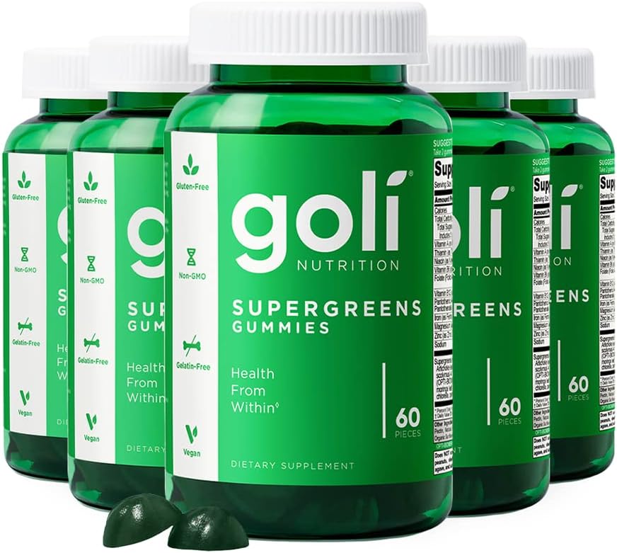 Goli SuperGreen Gominolas Multivitamínicas - 300 Gominolas (Pack de 5)