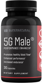Supernatural Man 5G Male – Suplemento Natural para Hombres con Ginseng, Ajo, Ginkgo, Jengibre y Vitamina D – 30 Cápsulas