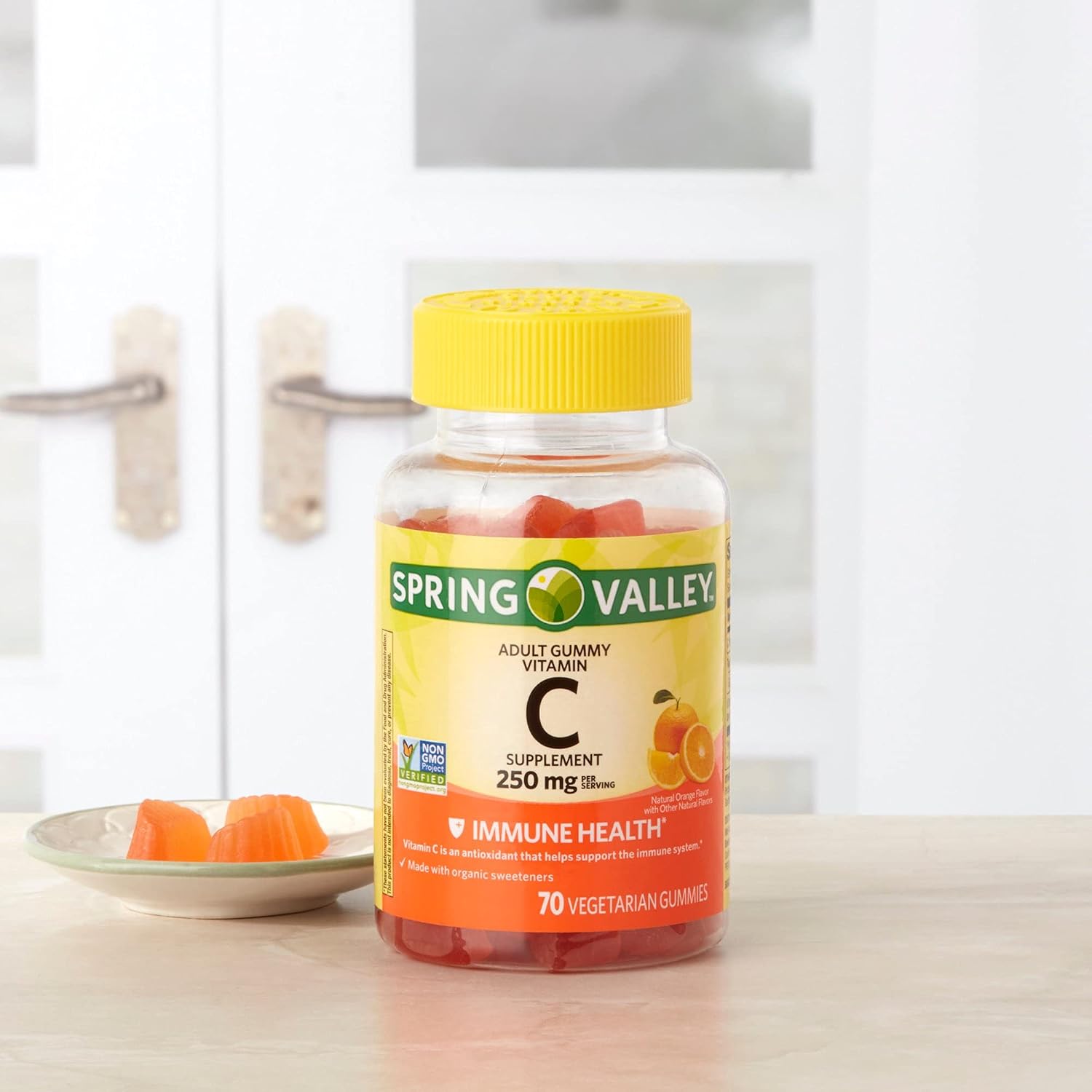 Spring Valley - Gominolas de Vitamina C 240 mg, 70 Gominolas de Naranja
