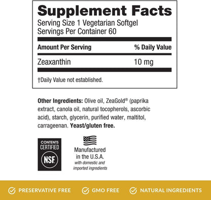 EyePromise Zeaxantina - Suplemento para la Salud Visual, 60 Softgels (60 días) – Image 4