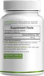 Benfotiamina 600mg por Dosis, 180 Cápsulas Vegetales – Vitamina B1 Liposoluble – Vegano, Sin Gluten, No GMO