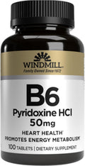 Windmill Vitamina B-6 50 mg, 100 Comprimidos