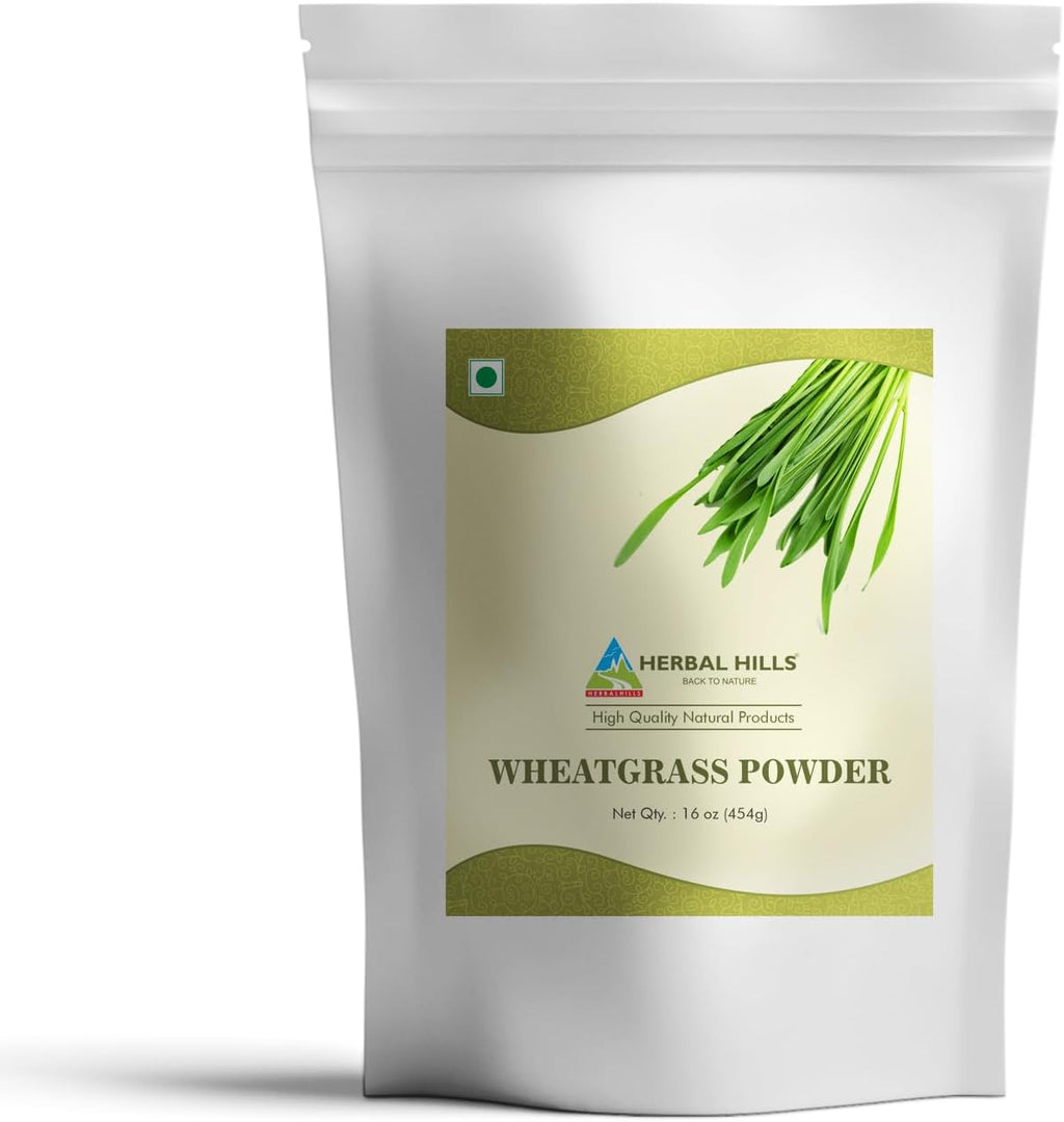 Herbal Hills Wheatgrass Powder - Superalimento Verde en Polvo (454 g)