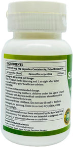 Morsan Healthcare Sarpgandha (Rauvolfia Serpentina) 500 mg. Cápsulas, Suplemento Puro y Herbal 60 mg. Cápsulas Vegetales