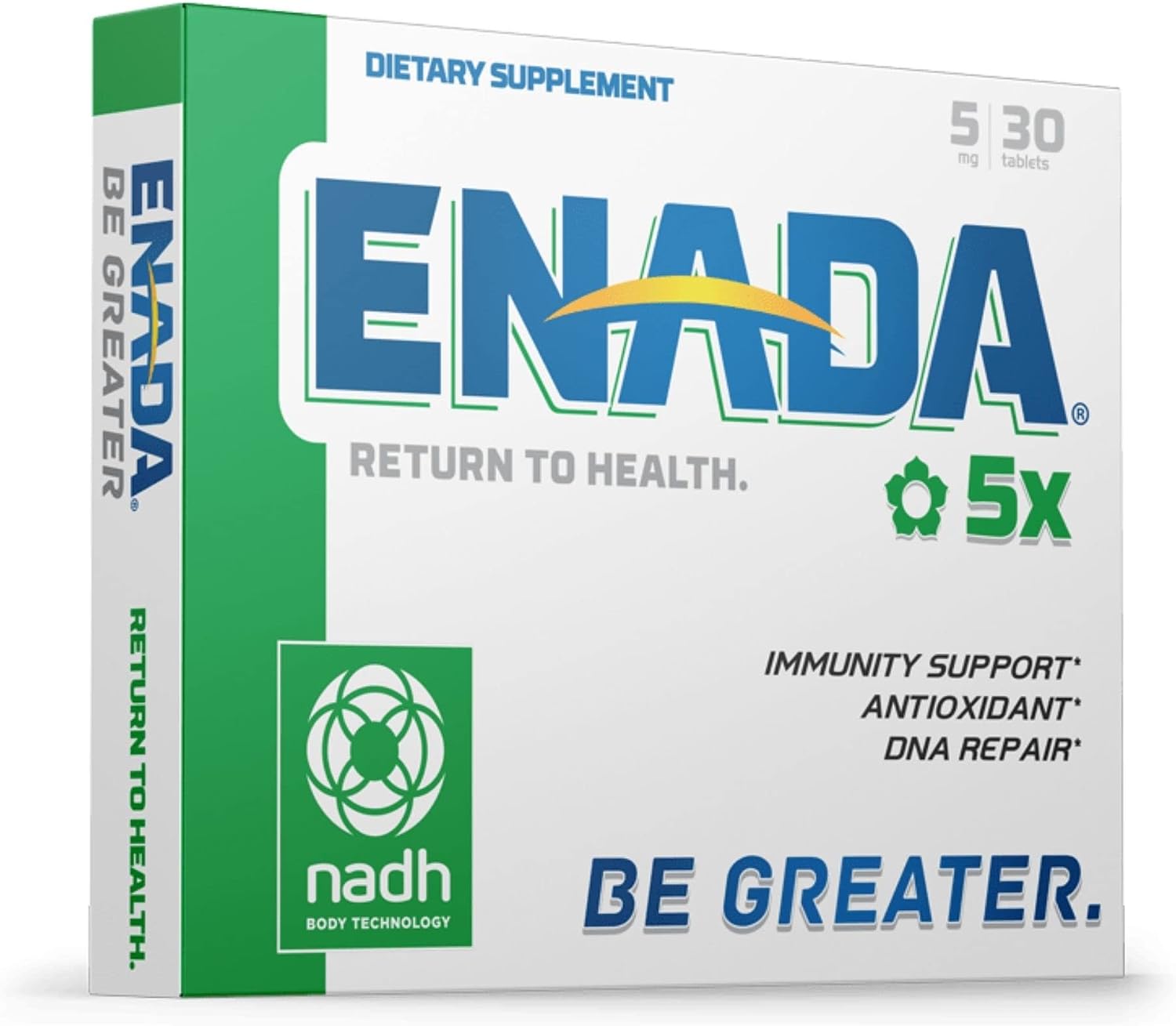 ENADA 5mg NADH con Clorofila, 30 Comprimidos Sublinguales