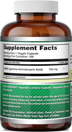 Amazing Formulas GABA 750mg por Porción Cápsulas Vegetales - 3 Pack (300 Cápsulas)