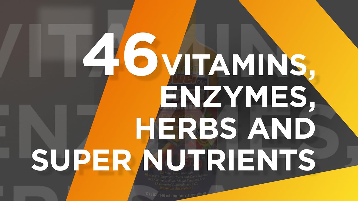 Liquid Vitamin Turbo Power Plus: 47 Vitaminas, Enzimas, Vitamina D3, A, C y Zinc | Multivitamínico Líquido